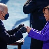 US president Joe Biden, pictured here fist bumping newly sworn-in vice president Kamala Harris, has made his cabinet picks. (Pic: Getty Images)