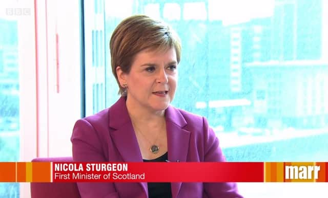 Nicola Sturgeon appeared on Marr this morning
