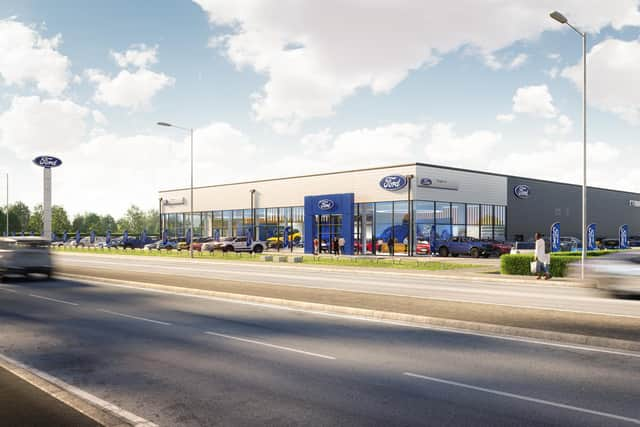 A CGI image of the forthcoming site, where TrustFord is set to open for business in 2024. Picture: contributed.