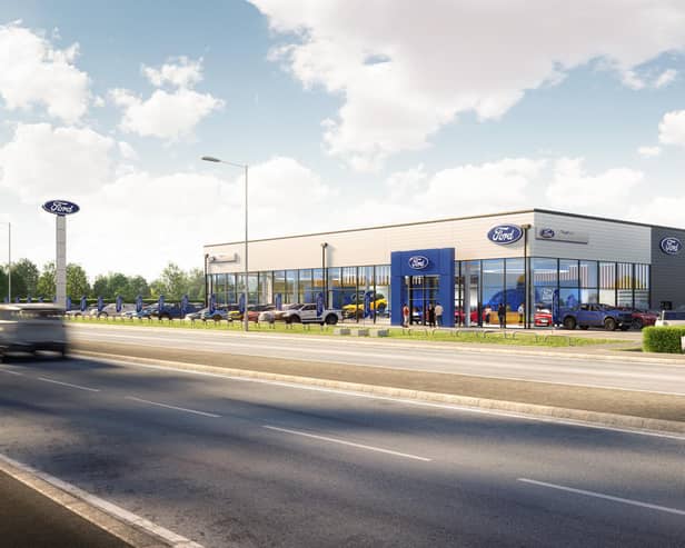 A CGI image of the forthcoming site, where TrustFord is set to open for business in 2024. Picture: contributed.