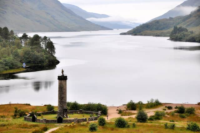 Glenfinnan Monument, one of the NTS properties now known to have direct links to the slave trade. It was built with inherited wealth forged in a Jamaican plantation. PIC: Herbert Frank.