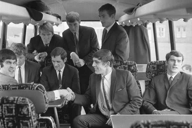 Sunderland players leaving Roker Park by coach in 1968. More than 3,000 people saw the post and Lilian Loraine said: "When Sunderland were great."
