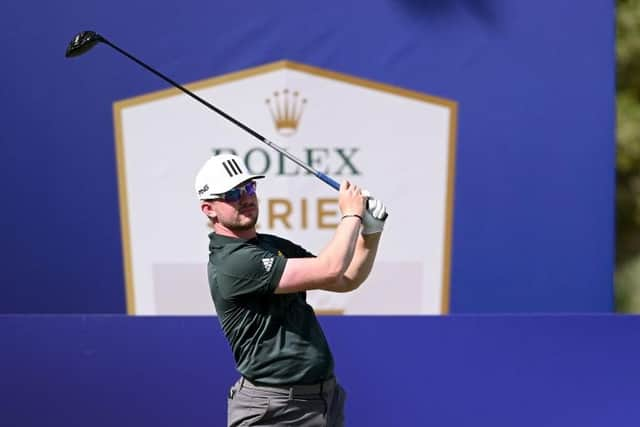 Connor Syme finished joint-12th in last year's DP World Tour Championship on the Earth Course at Jumeirah Golf Estates in Dubai. Picture: Ross Kinnaird/Getty Images.