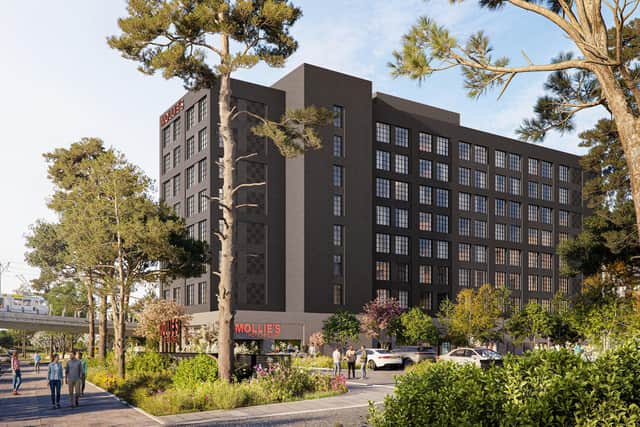 An image showing how the new hotel at Edinburgh Park would look.