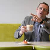Scottish Conservative leader Douglas Ross during his visit to Cocoa Black chocolate shop and cook school in Peebles while on the local election campaign trail. Picture: Andrew Milligan/PA Wire