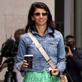 Gina Coladangelo, an aide to Britain's Health Secretary Matt Hancock, leaving the BBC in central London. Picture: Tolga Akmen/AFP via Getty Images