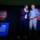 Nick Mellors from Takeover Radio 106.9FM with awards host Patrick Monaghan