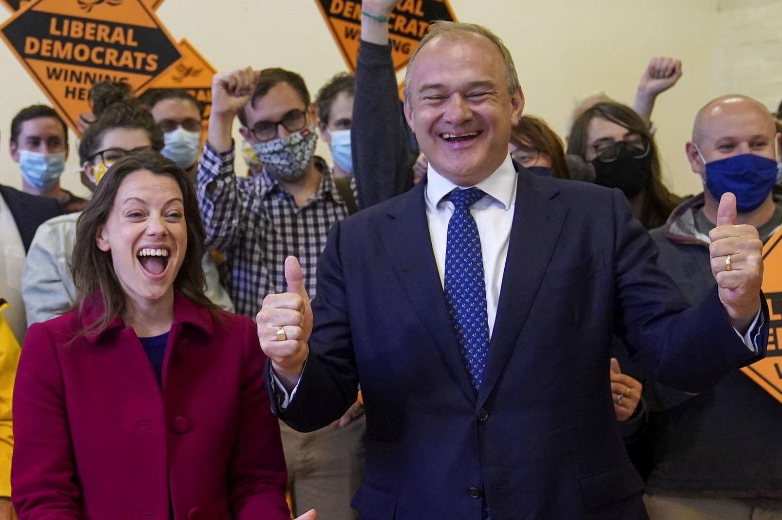 Lib Dem leader hails 'best-ever' by-election win