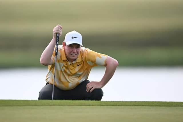 Bob MacIntyre lines up a putt in the second round of the Made in HimmerLand event at Himmerland Golf & Spa Resort in Denmark. Picture: Octavio Passos/Getty Images.