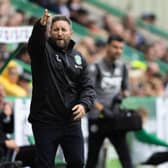 Hibs manager Lee Johnson went on a scouting mission to watch Inter Club d'Escaldes in the Faroe Islands.