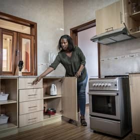 A manager shows a room at the Hallmark Residence for asylum seekers sent from the UK in a suburb of Kigali, Rwanda, in 2022 (Picture: Simon Wohlfahrt/AFP via Getty Images)