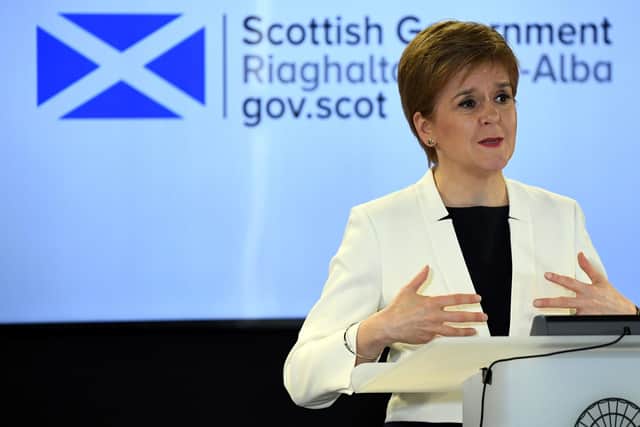Scotland's First Minister Nicola Sturgeon holds a briefing on the novel coronavirus COVID-19 outbreak in Edinburgh.  Picture: Andy Buchanan/PA Wire