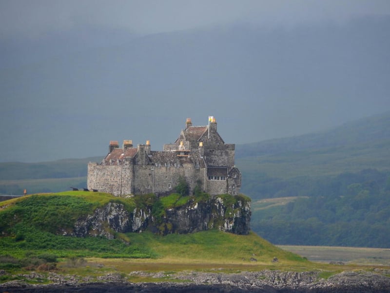 This castle was saved from ruin back in 1911 and within its walls it carries over 800 years of history for one of Scotland's oldest clans, Maclean. It stands tall on the sea cliffs on the Isle of Mull at the West Coast of Scotland.