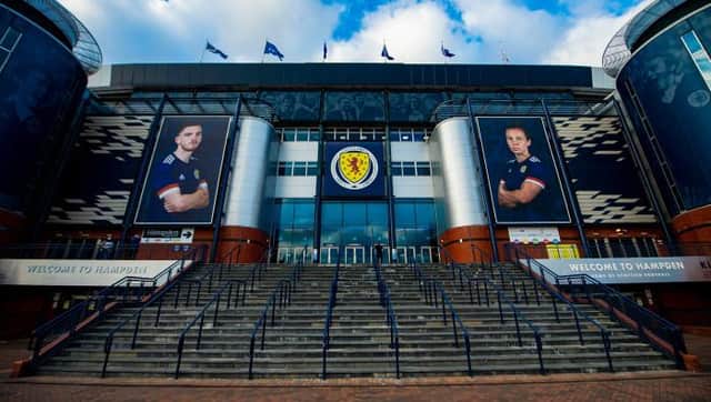 Hampden was due for a sell-out crowd later this month - but the SFA have supported postponing the Ukraine fixture until June. (Photo by Ross MacDonald / SNS Group)
