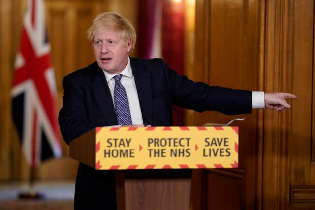 Boris Johnson said the UK was "past the peak" of the coronavirus outbreak.