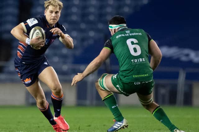 Jaco van der Walt in action for Edinburgh.