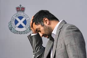 Health Secretary Humza Yousaf in September during a visit to thank army personnel for help supporting the Scottish Ambulance Service. Picture: PA Media