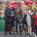 Newly elected Selby and Ainsty MP Keir Mather with Labour leader Sir Keir Starmer and deputy leader Angela Rayner. Image: Danny Lawson/Press Association.