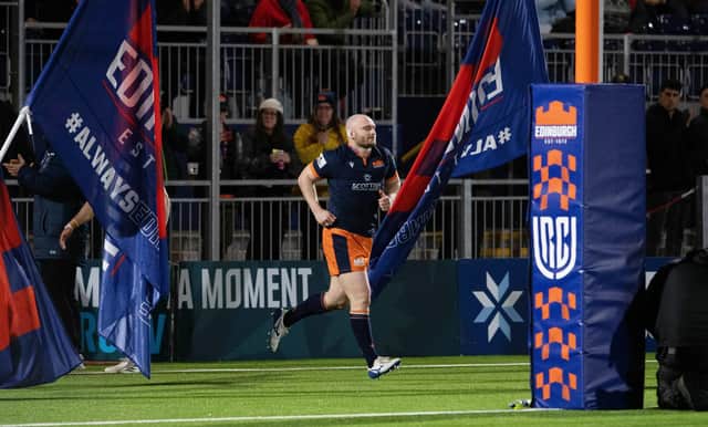 Edinburgh's David Cherry led the side out against Connacht to mark his 50th appearance for the club. (Photo by Ross Parker / SNS Group)