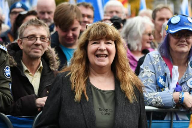 Nicola Sturgeon appeared to turn into her social media alter-ego Janey Godley, above, as she turned on the couthy innocence at the Salmond inquiry hearing, according to John McLellan (Picture: John Devlin)