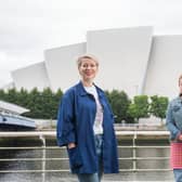 Director Cora Bisset and artistic director Jackie Wylie photographed at the SEC, Glasgow, for National Theatre of Scotland's season launch.