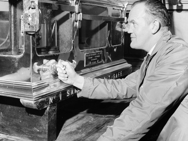 Operating equipment at the Glenlivet Distillery in 1967.