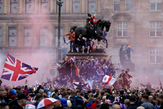 The scenes at George Square have renewed calls for Scottish football to introduce strict liability. (Photo by Andrew Milligan/PA Wire).