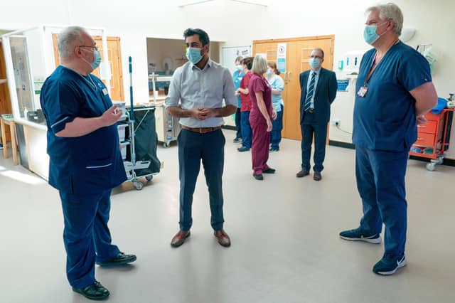 Health Secretary Humza Yousaf visits Liberton Hospital in Edinburgh earlier this year (Picture: Peter Summers/Getty Images)