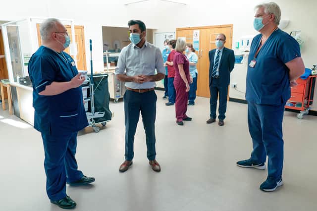 Health Secretary Humza Yousaf visits Liberton Hospital in Edinburgh earlier this year (Picture: Peter Summers/Getty Images)