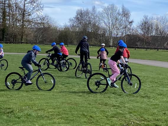 Pupils took part in ‘Learn to ride and look after your bike’ sessions