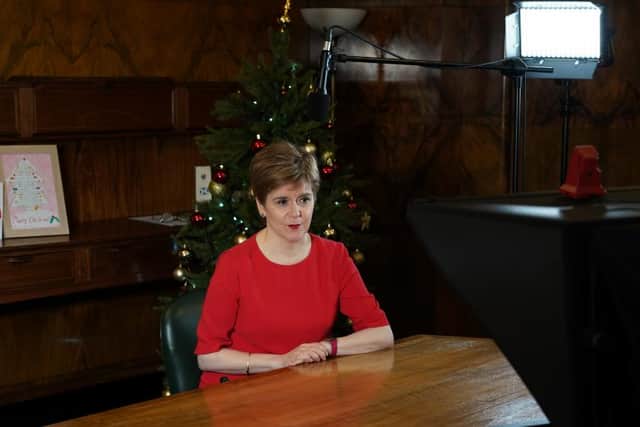 First Minister Nicola Sturgeon delivers her Christmas message.