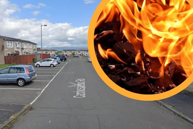 On Tuesday, June, 22, around 1am, police received a report of a fire having been set at the front door to a property on Cumbusdoon Road, Glasgow.