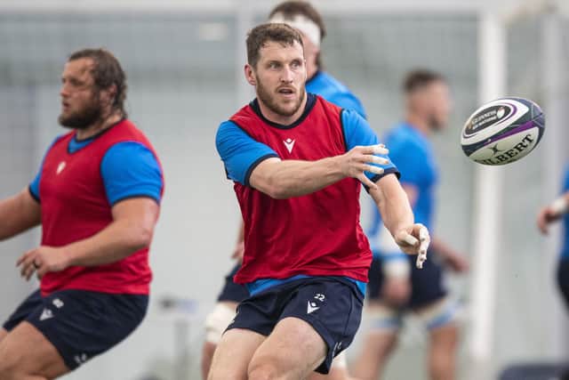 Mark Bennett trains at Oriam in the final session before the squad leaves for South America. (Photo by Ross MacDonald / SNS Group)