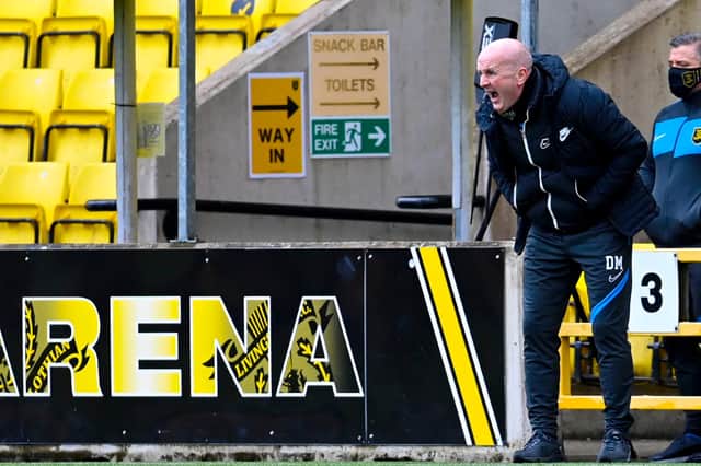 Livingston manager David Martindale during his side's top-six clinching win over Hamilton Accies. He doesn't want his side to rest on their laurels (Photo by Rob Casey / SNS Group)