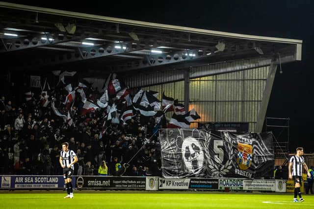 St Mirren fans' tifo display. (Photo by Craig Foy / SNS Group)