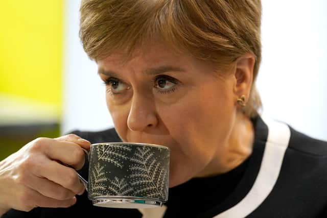 First Minister Nicola Sturgeon during her visit to Buchanan Street Residential Children's Home. Picture: Andrew Milligan - WPA Pool/Getty Images