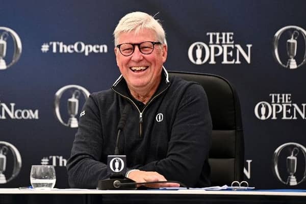 Martin Slumbers, pictured during a press conference at the 151st Open last year, is stepping down as The R&A's CEO later this year. Picture: The R&A