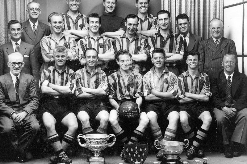 Coppersmiths Sports and Social Club at the end of their triumphant 1956-57 season