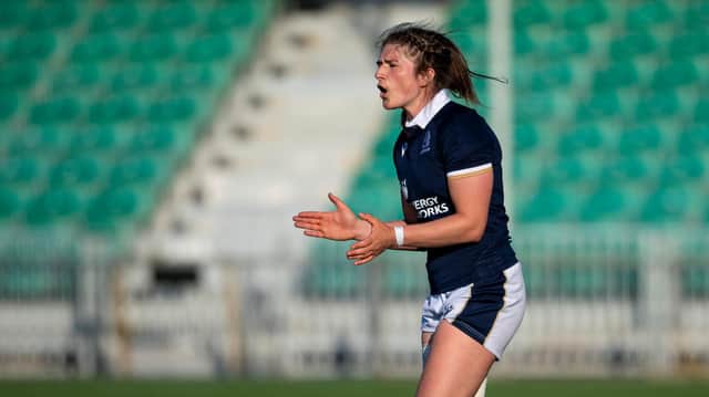Scotland stand-off Helen Nelson kicked two penalties but Italy proved far too strong.