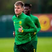 Celtic's Leo Hjelde during a during a training session at Lennoxtown  (Photo by Craig Williamson / SNS Group)