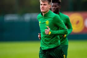 Celtic's Leo Hjelde during a during a training session at Lennoxtown  (Photo by Craig Williamson / SNS Group)