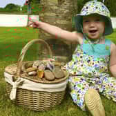 Toddler Beatrice George has raised nearly £30,000 for the NHS. Picture: Matthew George SWNS