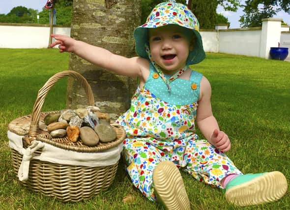 Toddler Beatrice George has raised nearly £30,000 for the NHS. Picture: Matthew George SWNS