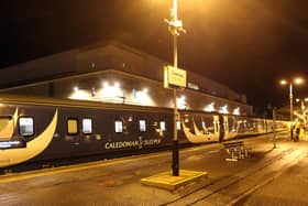 A Caledonian Sleeper train at Inverness Station. Picture: Andrew Smith.