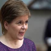 First Minister Nicola Sturgeon speaks to the media at the Scottish Parliament in Edinburgh. Picture: Andrew Milligan/PA Wire