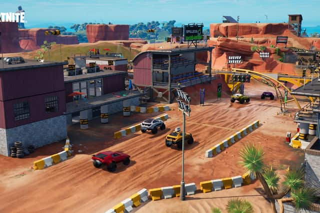 Fortnite's desert area can be found to the south. Photo: Epic Games.