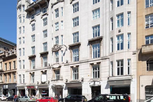 The category A listed building occupies a highly prominent location on the north side of St Vincent Street, Glasgow between its junctions with Renfield Street and West Nile Street.
