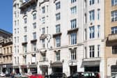 The category A listed building occupies a highly prominent location on the north side of St Vincent Street, Glasgow between its junctions with Renfield Street and West Nile Street.