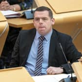 Scottish Conservative leader Douglas Ross during First Minister's Questions (FMQs) in the main chamber of the Scottish Parliament in Edinburgh. Picture: PA