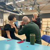 Zinnie Harris directing Nicole Cooper and Adam Best in Macbeth (An Undoing) PIC: Heather Johns